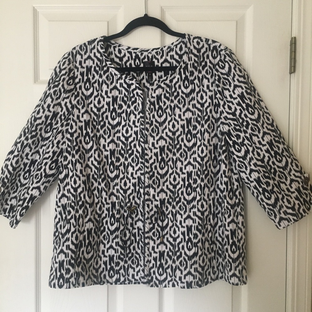 Rafaella Lightweight Jacket Boho chic B&W